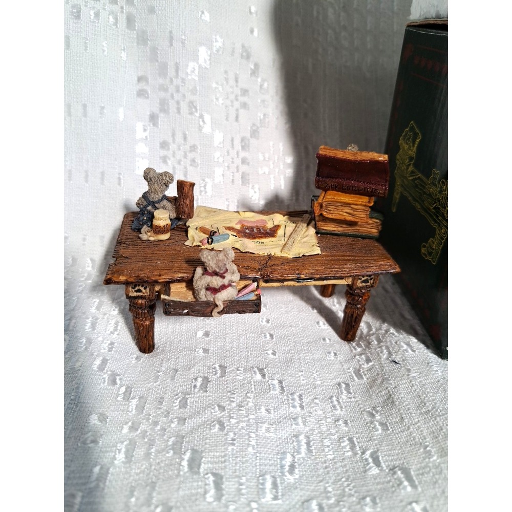 The Bearstone Collection By Boyds Bears And Friends Noah's Genius At Work Table
